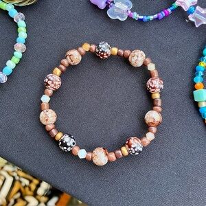 Beaded Bracelet (Chocolate Chip)